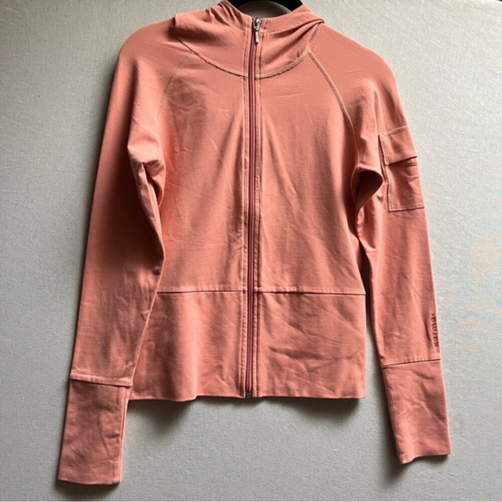 Karma Full-Zip Hoodie Jacket Athletic Wear Mock Neck US XS